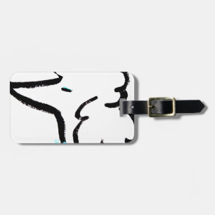 Poodle Portrait Luggage Tag