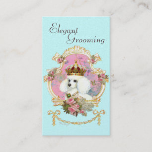 Poodle Princess n Pink Roses Business Card