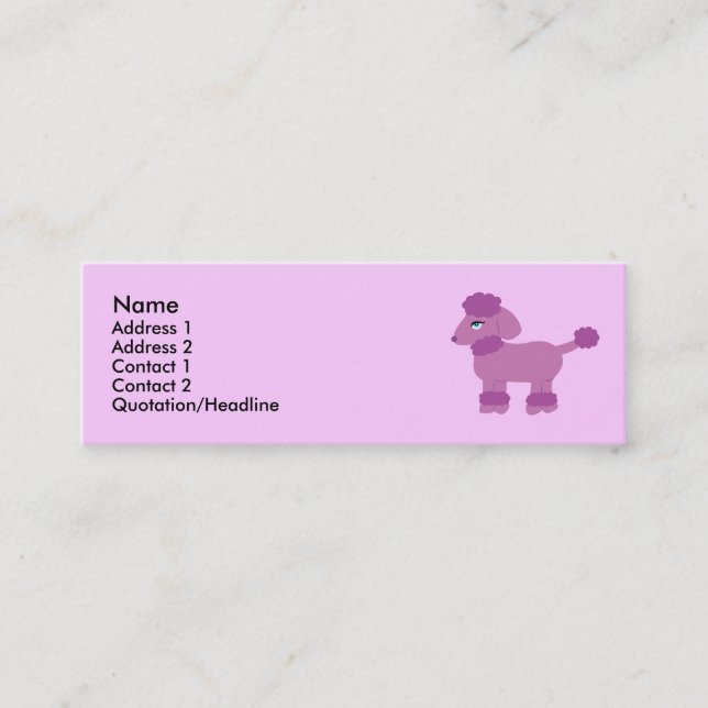 Poodle Profile Cards (Front)