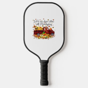 Poodle Pumpkin Vintage Truck Thanksgiving Funny Ha Pickleball Paddle