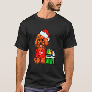 Poodle Pup Dog I Love Santa Christmas T-Shirt