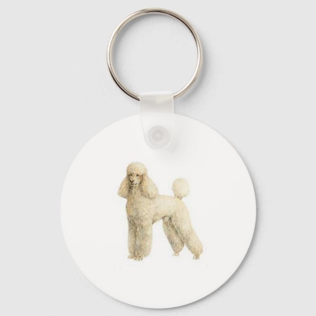 Poodle -- Puppy Clip Key Ring (Front)