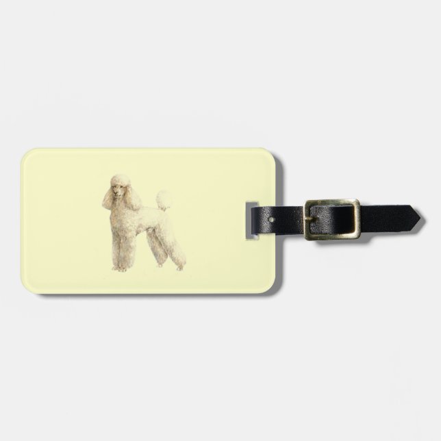 Poodle -- Puppy Clip Luggage Tag (Front Horizontal)