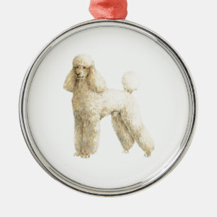 Poodle -- Puppy Clip Metal Tree Decoration
