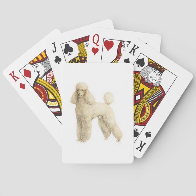 Poodle -- Puppy Clip Playing Cards (Back)