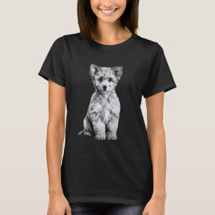 Poodle Puppy Sketch Drawing Art Dog Lover T-Shirt