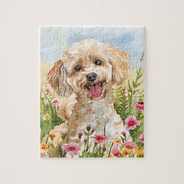 Poodle Puzzle – Watercolor Dog Fun (Vertical)