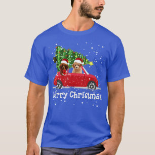 Poodle Red Car Truck Christmas Tree Santa Xmas Dog T-Shirt