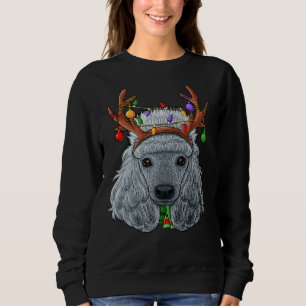 Poodle Reindeer Antlers Cute Christmas Dog Xmas Ki Sweatshirt