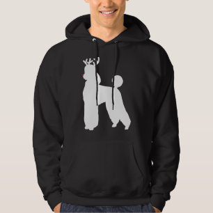 Poodle Reindeer Christmas Dog Hoodie
