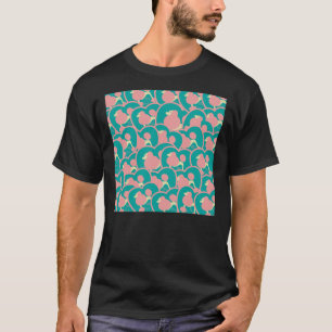 Poodle Retro Heart Miniature Pattern     T-Shirt