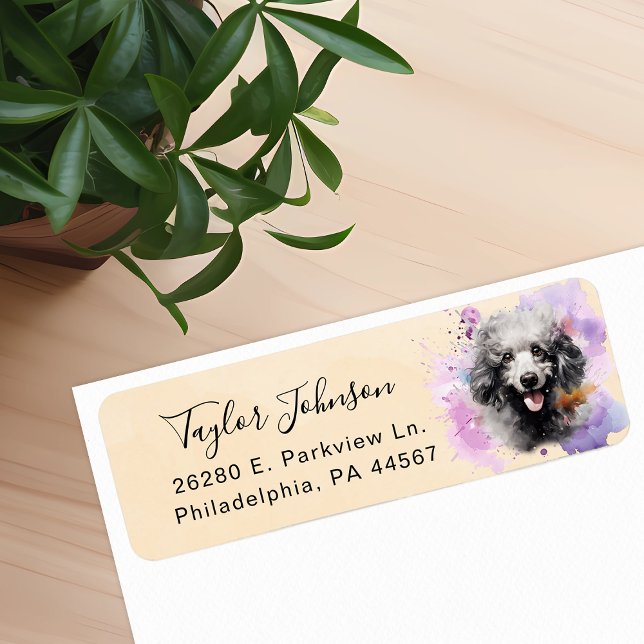Poodle Return Address Label (Creator Uploaded)