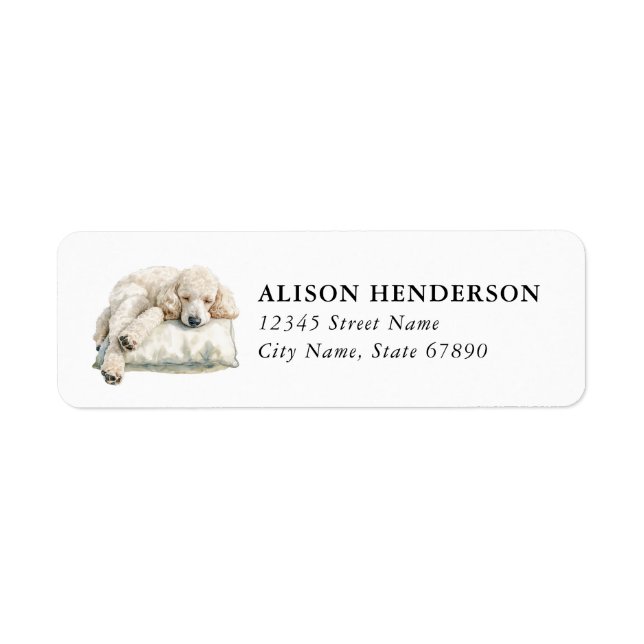 Poodle Return Address Labels  (Front)