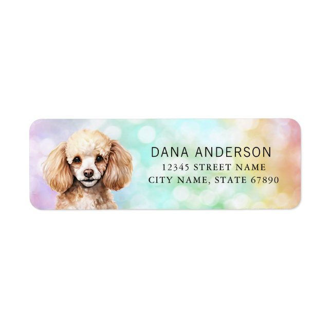 Poodle Return Address Labels (Front)