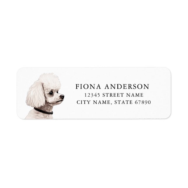 Poodle Return Address Labels (Front)