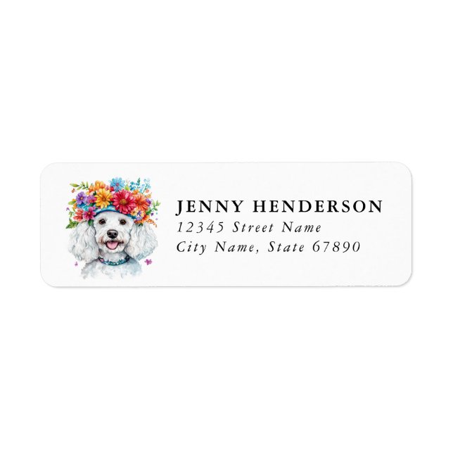 Poodle Return Address Labels (Front)