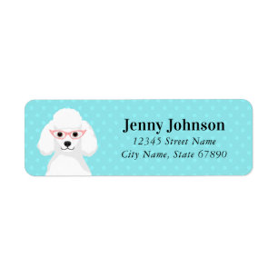 Poodle Return Address Labels