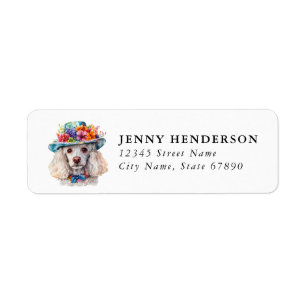 Poodle Return Address Labels
