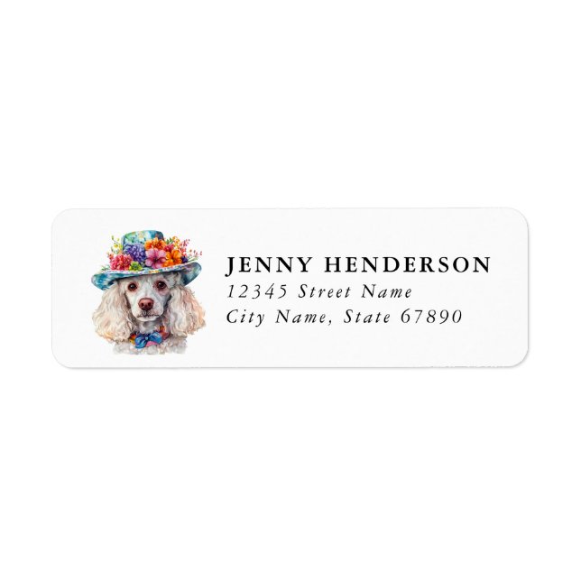 Poodle Return Address Labels (Front)