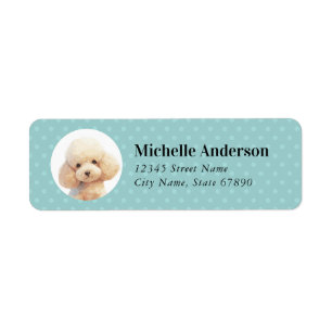 Poodle Return Address Labels