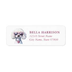 Poodle Return Address Labels