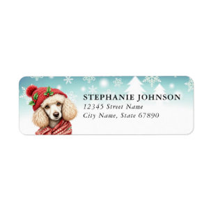 Poodle Return Address Labels