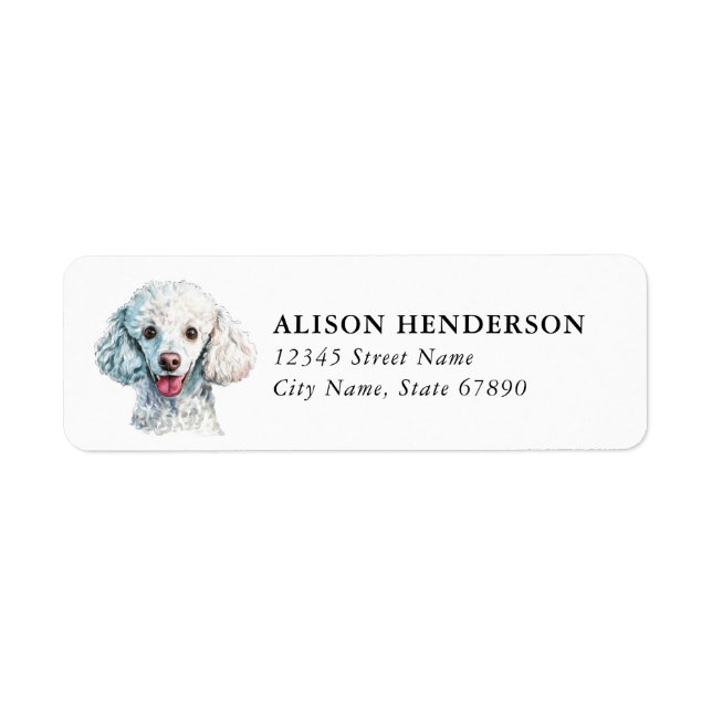 Poodle Return Address Labels  (Front)