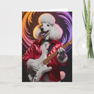 Poodle Rock Star Card