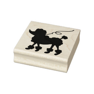 Poodle Rubber Stamp