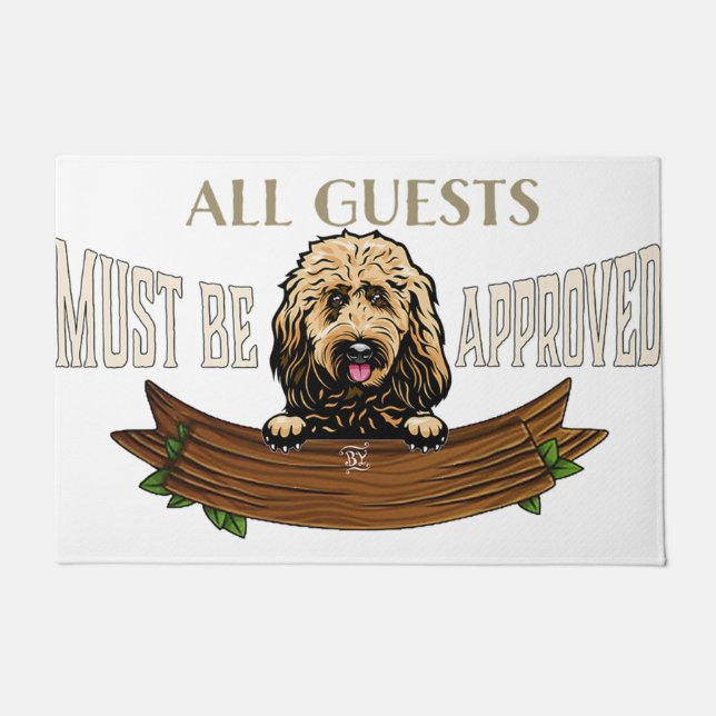 Poodle Rug, Poodle Mat, Lovely Poodle Doormat (Front)