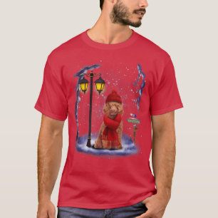 Poodle Santa Snow Christmas Light Winter Pajama  T-Shirt