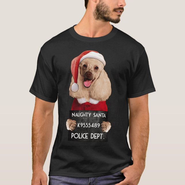 Poodle Santa Xmas T-Shirt (Front)