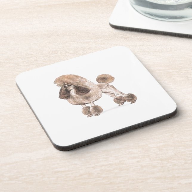 Poodle -- Show Coat Coaster (Left Side)