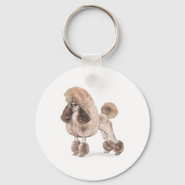 Poodle -- Show Coat Key Ring (Front)