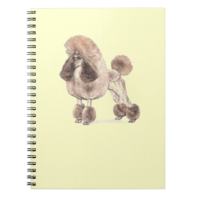 Poodle -- Show Coat Spiral Notebook (Front)