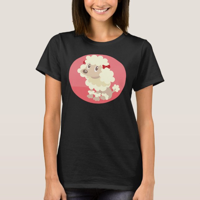 Poodle Sitting T-Shirt (Front)