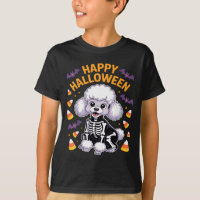Poodle Skeleton Happy Halloween