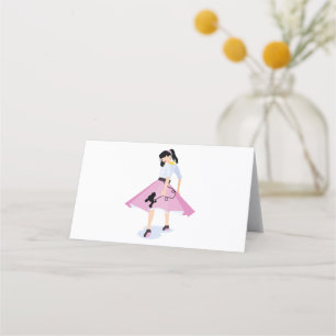 Poodle Skirt Place Card