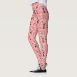 Poodle Skirt Retro 50s Mod Pink Black Cool Pattern Leggings<br><div class="desc">These cute French poodle all-over-print leggings are derived from the classic poodle skirts of the 1950s. The pretty poodle dogs are done in grey and black and have pompons of fur and stencil-style leashes. They intertwine in a repeating seamless pattern on a vintage pink background with a light pink polka...</div>
