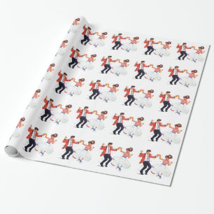 Poodle skirt saddle shoes wrapping paper