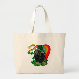 Poodle St Patricks Day Large Tote Bag