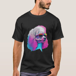 Poodle Synthwave 80s Retrowave Aesthetic  2 T-Shirt