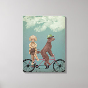Poodle Tandem Canvas Print