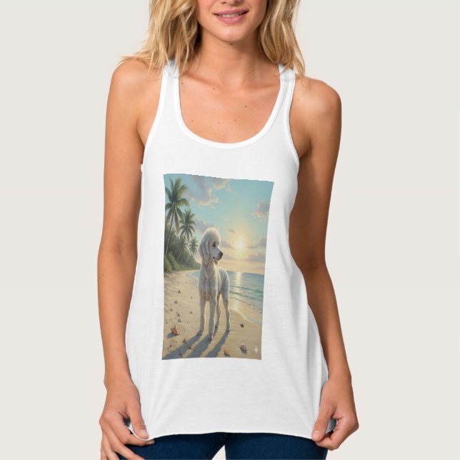 poodle tank top on the beach (Front)