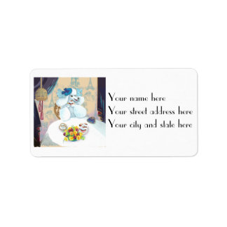 Poodle Tea Party Label