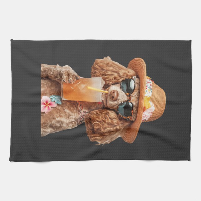 Poodle Tea Towel (Horizontal)