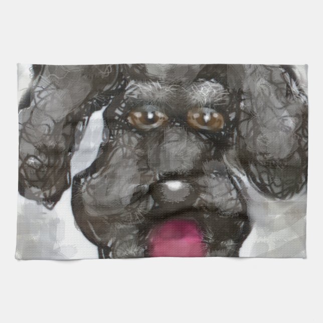 Poodle Tea Towel (Horizontal)