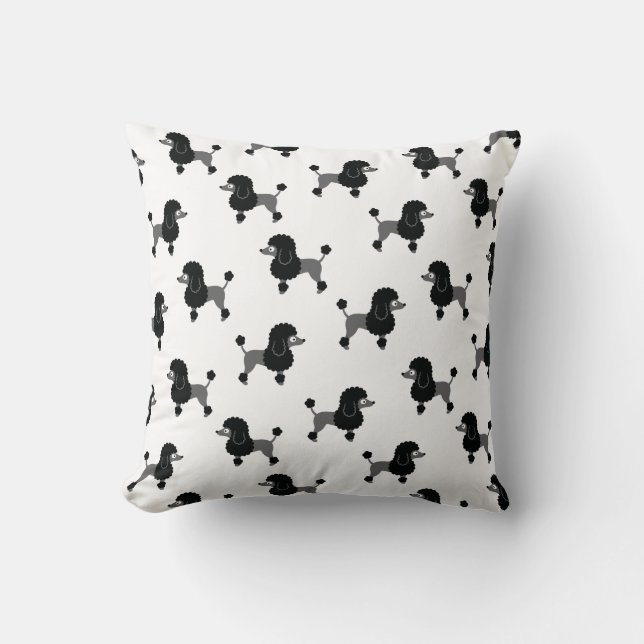 Poodle Throw Pillow (Front)