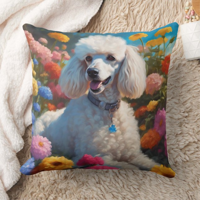 Poodle Throw Pillow (Blanket)