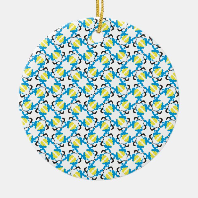 Poodle Time Ceramic Tree Decoration (Front)